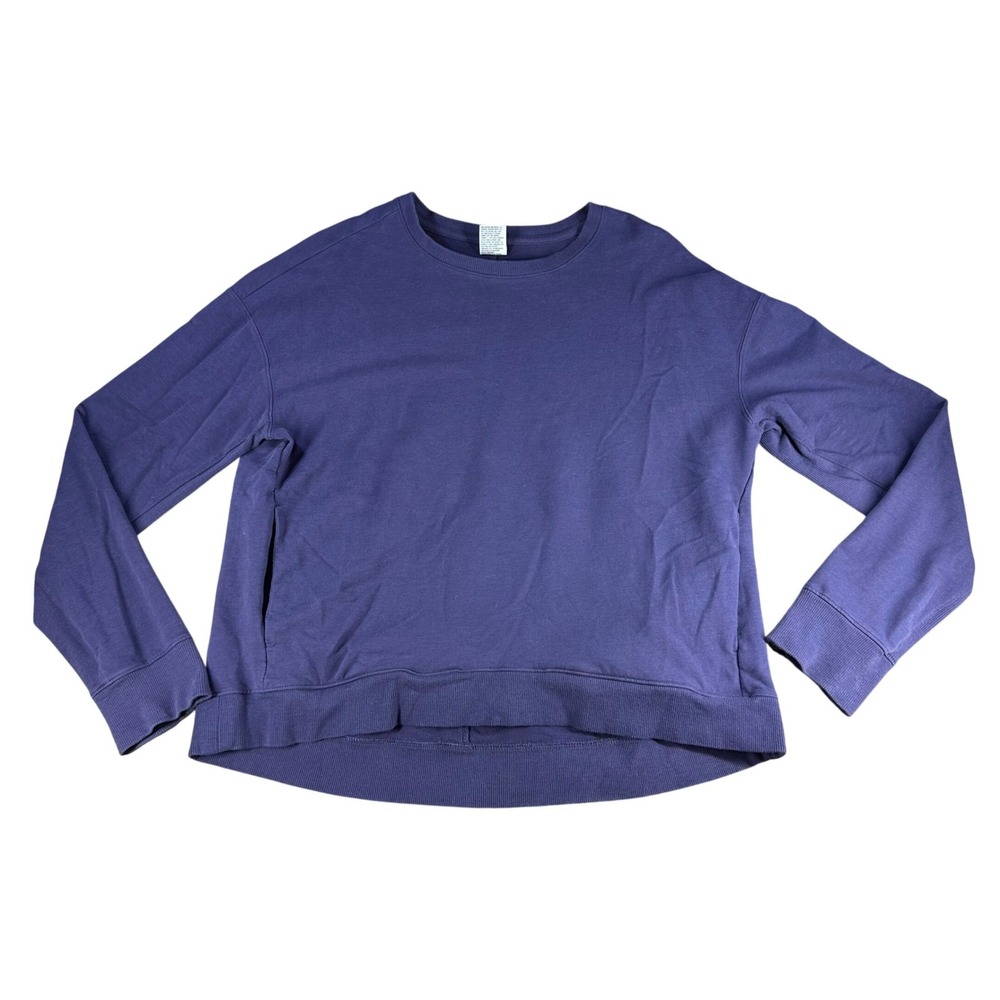 All in Motion Sweatshirt Thumbhole Pockets Purple Large Cotton Modal Womens